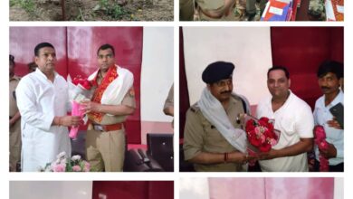 आए हुए पदाधिकारी का स्वागत किया गया